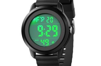 Kids Digital Watch for Boys and Girls,7-Color LED Backlight,