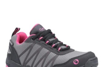 Kids Littledean Hiking Waterproof Shoes Pink/Grey