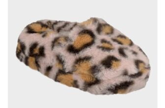 Kids Plush Leopard Slipper