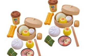 Kids Pretend Play Kitchen Toy 26-Piece British Breakfast Set