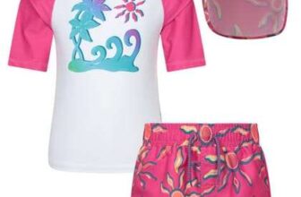 Kids Rash Vest & Short Set with Hat