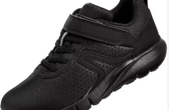 Kids lightweight rip-tab shoes, Soft 140 black