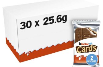 Kinder Cards Wafer Biscuit, Bulk Chocolate Gift Pack Pack of 30 x 25.6g