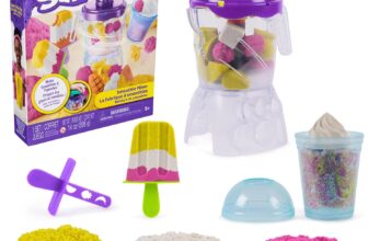 Kinetic Sand, Smoothie Mixer Playset with 14 oz Play Sand, Tools and Popsicle Mould, Play Food Toy, Arts and Crafts Kids Toys for Girls and Boys Ages 5 and up.