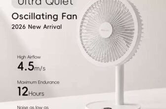 Kinscoter KC-F17 Rechargeable Automatic Oscillating Desktop Fan ( 120 Degrees oscillation / 4000mAh / USB-C ) w/codeKINSCOTER Brand Store