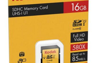 Kodak – 16GB UHS-I U1 V10 SDHC/XC SD Card – Memory Card – Read Speed 85MB/s Max – Write Speed 25MB/s Max