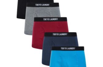 Koman (5 Pack) Cotton Sports Boxer Shorts Set in Multi-Colour