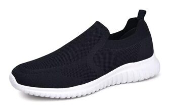 Konhill Mens Slip-on Walking Shoes, Casual Lightweight, Navy UK 6.5