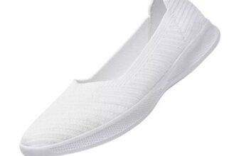 Konhill Womens Mesh Slip-on Flats, White, UK 4.5