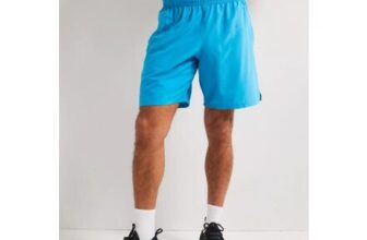 L & XL Mens Training Tech Woven Wordmark Shorts – Blue
