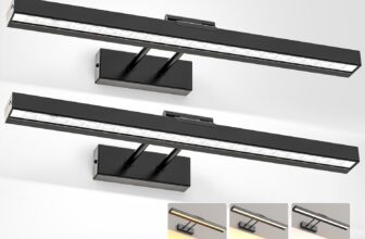 LABOREDUCER Picture Light with Remote,Rechargeable Picture Frame Lights,4000mAh Battery Painting Light Adjustable Degree with Magnet, Wall Light for Portrait Gallery Black 2 Pack