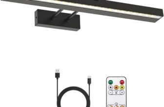 LABOREDUCER Rechargeable Picture Lights for Wall, Dimmable Timer, 4000mAh Battery Operated Wireless Picture Lights with Remote, Cordless Art Light Degree with Magnet for artwork and displays