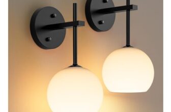 LABOREDUCER Rechargeable Wall Lights, 2 Pack, 12 RGB & Dimmable