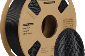 LANDU PLA Filament 1.75mm 1KG 3D Printer Filament Black PLA Dimensional Accuracy /- 0.02mm Filament 3D Printing Materials 2.2lbs Cardboard Spool for Most 3D Printers