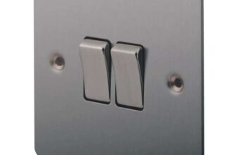 LAP 10AX 2-Gang 2-Way Light Switch Brushed Stainless Steel – Free C&C (Very Limited Stores Inc South Shields)