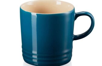 LE CREUSET Stoneware Coffee Mug, 350 ml, Deep Teal, 70302356420002