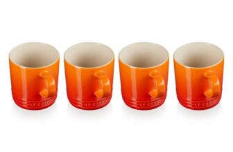 LE CREUSET Stoneware Mugs, 350 ml Each, Volcanic x 4. Sold & dispatched by Amazon EU