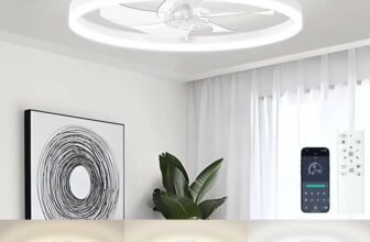 LED Ceiling Fan Light Noiseless, Dual-Mode, Infinitely Adjustable, 4320 Lumens – Black/White IRALAN Official Store