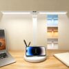 LED Desk Lamp for Home Office Bedroom, Battery Operated Dimmable Table Lamp with Pen Holder, 3 Color Modes, Small, Dimmable, Rechargeable, Phone Mount, Touch Control