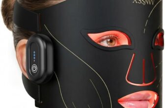 LED Face Mask Light Therapy Cordless with Red Blue Amber & 850nm Near Infrared, Foldable Silicone Face Mask for Home Travel Use 10-Min Skin Care for Blemish-Prone, Redness-Prone, Dull Skin