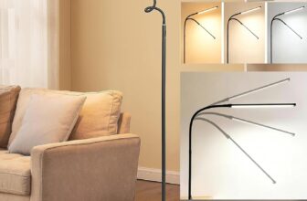 LED Floor Lamp Touch Control Dimmable Standing Lamp with 3 Color Modes, 10 Brightness Levels, Flexible Gooseneck Reading Light, Adjustable Height, Indoor Lighting for Living Room