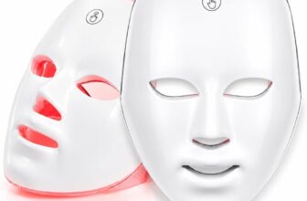 LED Red Light Therapy Face Mask Advanced, 7 Colour Treatment, Anti-Aging Skin Health Care Product Treatment, USB Rechargeable, Professional Facial Beauty Skincare Device Adjustable