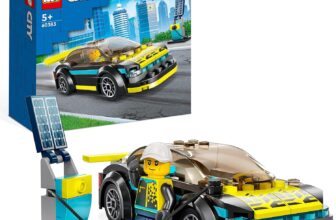 LEGO City Electric Sports Car Toy for 5 Plus Years Old Boys and Girls, Race Car for Kids Set with Racing Driver Minifigure, Building Toys 60383
