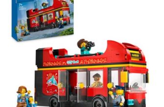 LEGO City Red Double-Decker Sightseeing Bus, 5 Minifigures, Ages 7