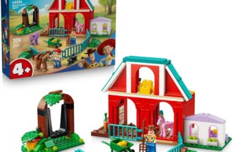 LEGO Disney Pixar Blazes Horse Ranch Toy – incl. Woody & Jessie Minifigures plus 2 Horses, Pegasus & Pig Animal Figures 43304