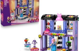 LEGO Friends Heartlake City Fashion Show – Dress-Up Toy w/ 3 Mini Dolls, a Catwalk, Customisable Outfits incl. Skirt, Coat, Hats & Accessories – Creative Gift for 7 Year Old Girls – 42685