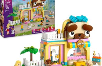LEGO Friends Pet Accessories Shop Toy – incl. Dog, Cat & Bunny Animal Figures, 3 Mini Dolls & Lots of Pet Care Accessories – Birthday Gift for 6 Year Old Girls – 42650