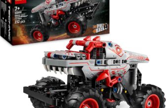 LEGO Technic Monster Jam ThunderROARus Pull-Back Truck Toy – Vehicle Building Set for 7 Year Old Boys & Girls Who Love Creative Play – Gift Idea 42200