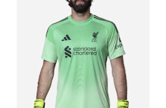 LFC adidas Mens 25/26 Home Short Sleeve Goalkeeper Jersey, sizes X – 3XL