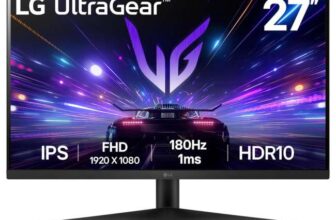 LG UltraGear 27GS60F-B 27 1920 x 1080 Full HD IPS 180Hz G-Sync Gaming Monitor With Code