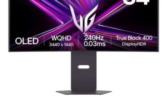 LG UltraGear 34GX900A-B 34 Inch WQHD 240Hz OLED Gaming Monitor, 21.9 Ultrawide, 0.03ms (GtG), USB-C (PD 65W) with HSD/BLC/Totum/Unidays