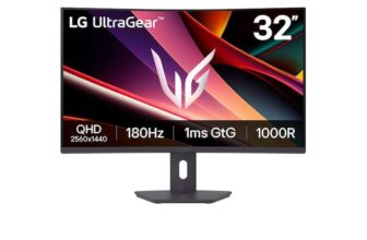 LG UltraGear G6 32 QHD Curved Screen 1000R 180Hz 1ms GtG Black Gaming Monitor – Members Price With HSD/Work/Student Discounts