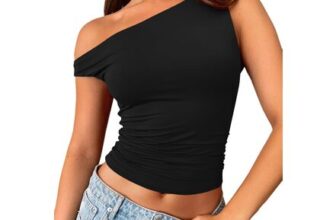 LILLUSORY Off-Shoulder Crop Top Women Summer Y2K 2026 Black