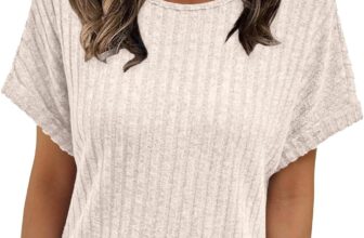 LILLUSORY Womens Tops Summer T Shirts Short Sleeve Jumpers UK Ladies Mature Clothes Basic Capsule Wardrobe Tshirts Fashion Crew Neck Boho Clothing