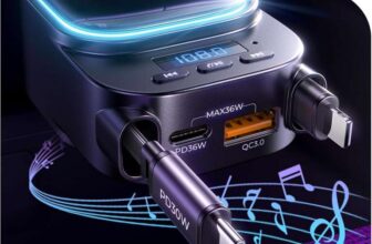 LISEN Bluetooth 5.3 FM Transmitter Car Adapter PD36W Fast Charging w/voucher – Selected Accounts. Sold by B King / FBA