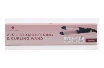 LOVE MY HAIR Black Two in One Straightening & Curling Wand