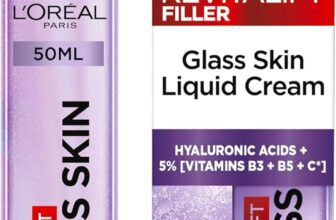 LOreal Paris Revitalift Filler Glass Skin Liquid Cream, Hybrid Milky Serum Moisturiser, Korean-Skincare Inspired, For Glass Skin Glow, 100 hours Hydration, Replump Skin Hyaluronic Acid, 50ml