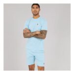 LUKE 1977 Mens Trousersnake T-Shirt and Shorts Set Light Blue