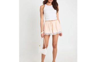 Lace Trim Chiffon Shorts