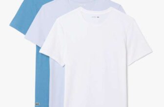 Lacoste 3 Pack Slim Fit Loungewear T-Shirts (Sizes S – XL) – Free Click and Collect