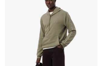 Lacoste Logo Stripe Zipped Hoodie