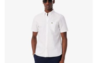 Lacoste Regular Fit Short Sleeved Oxford Shirt