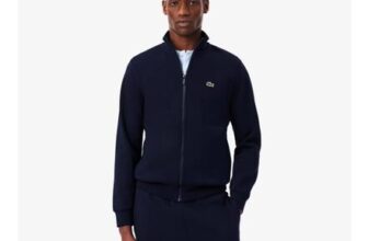 Lacoste Zip-up High Neck Fleece Sweatshirt