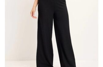 Ladies Black Tie Waist Trouser