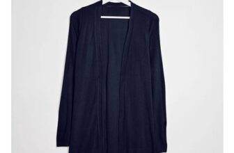Ladies Navy Edge to Edge Cardigan