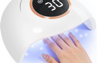 LadyMisty 72W UV LED Nail Lamp, 2026 New Upgrade UV Light for Gel Nails with 18 Beads, 3 Timer Nail Dryer, LCD Display, Auto Sensor, Professional Nail Lamps for Gel Polish White Lamp